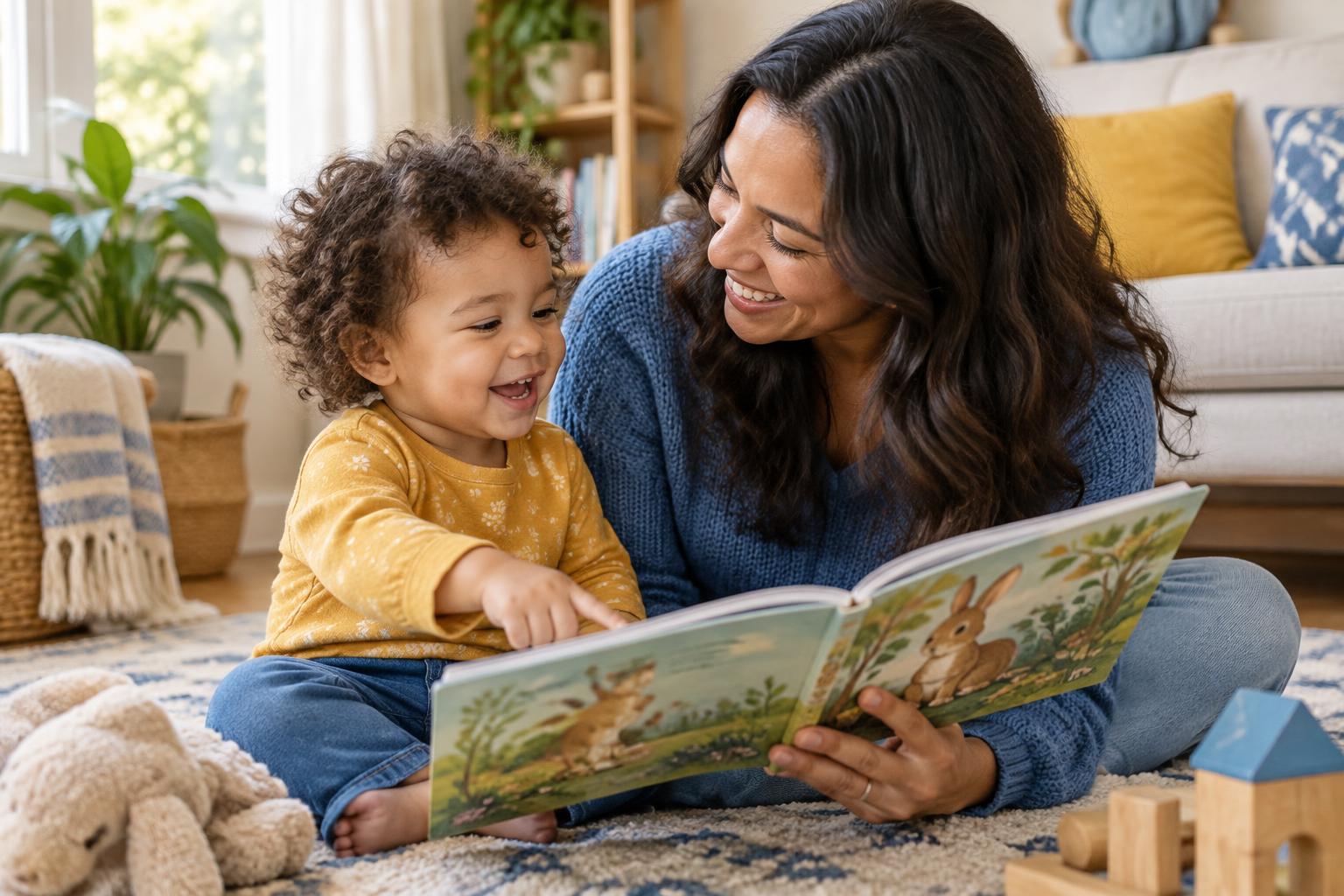 Parent spending time with a young child